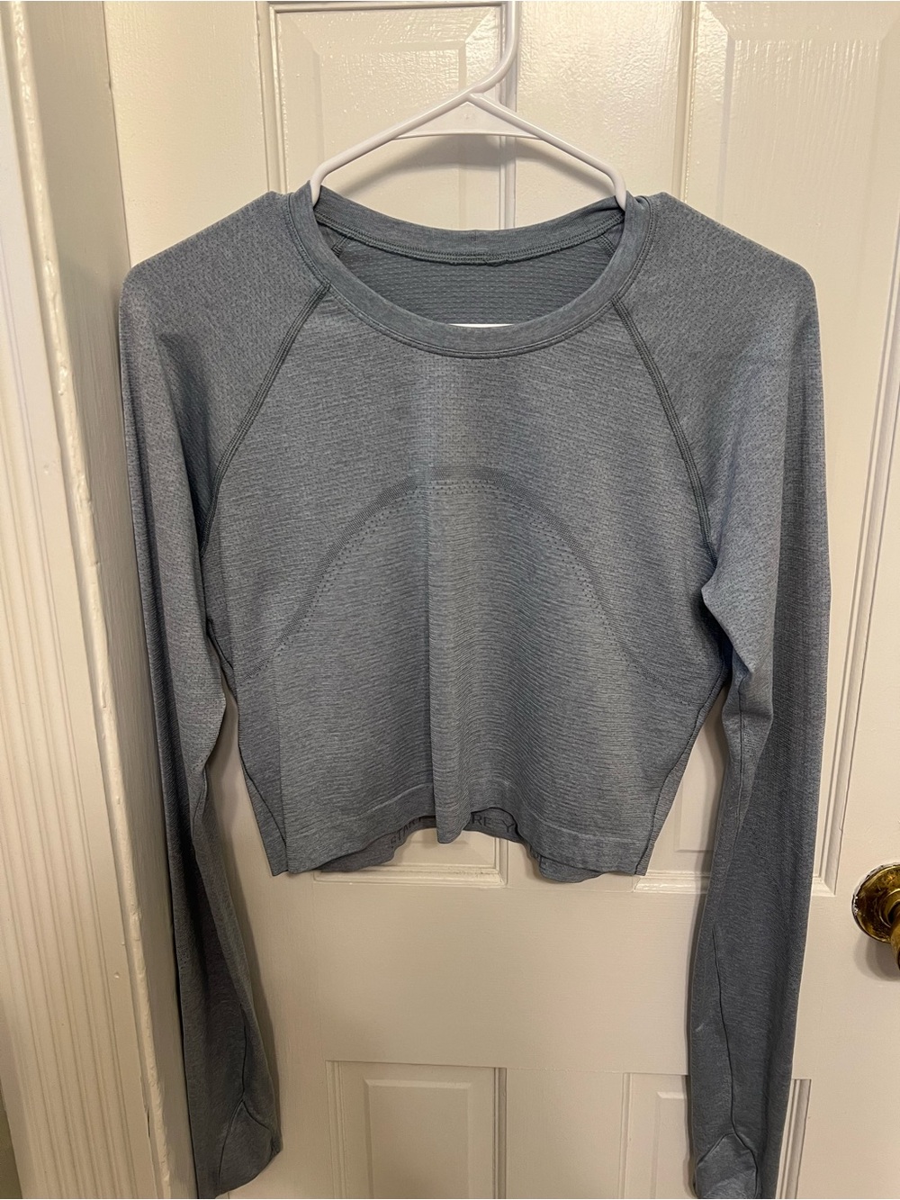 Lululemon Long Sleeve Crop Top - Slate Blue